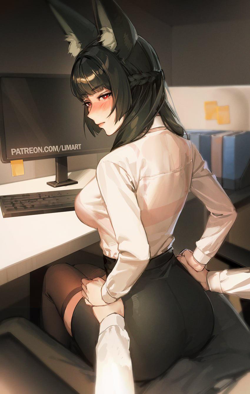 Cute anime girl skirt lap nsfw