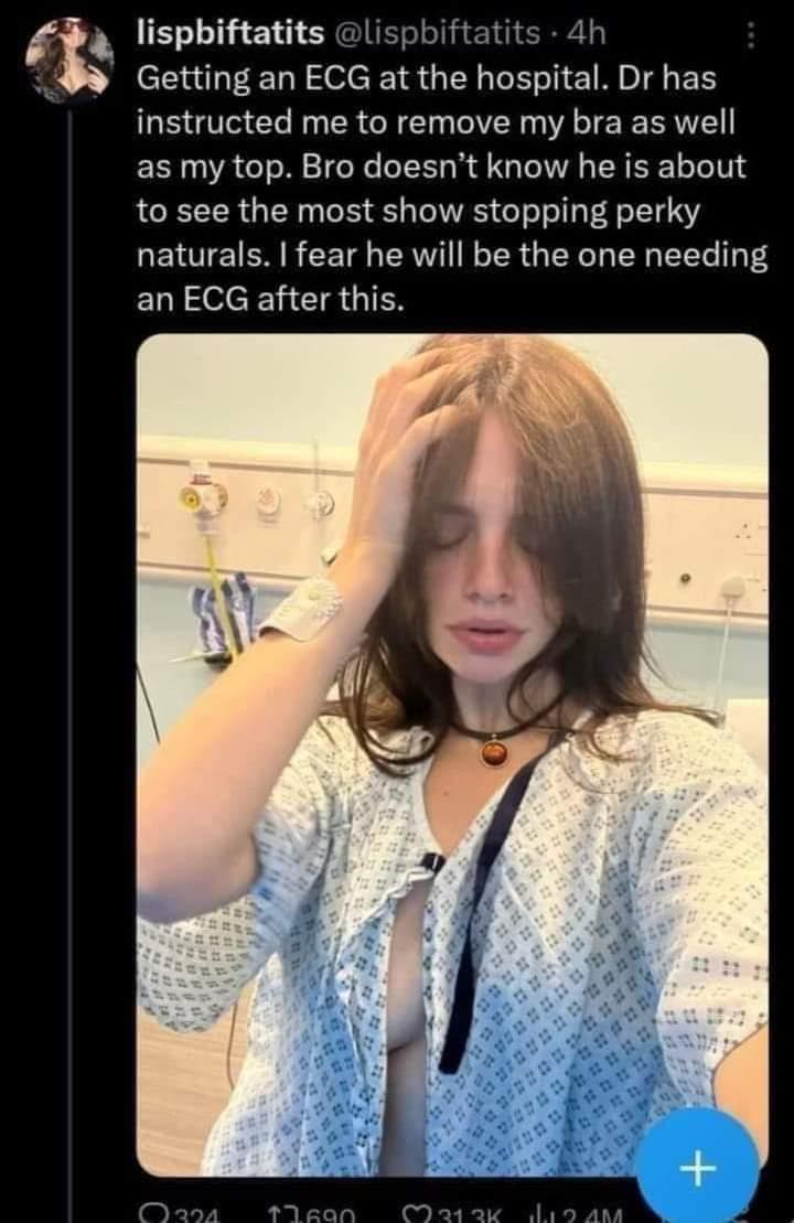 Lady, the doc has seen it all before : rImTheMainCharacter Woah vicky nipple