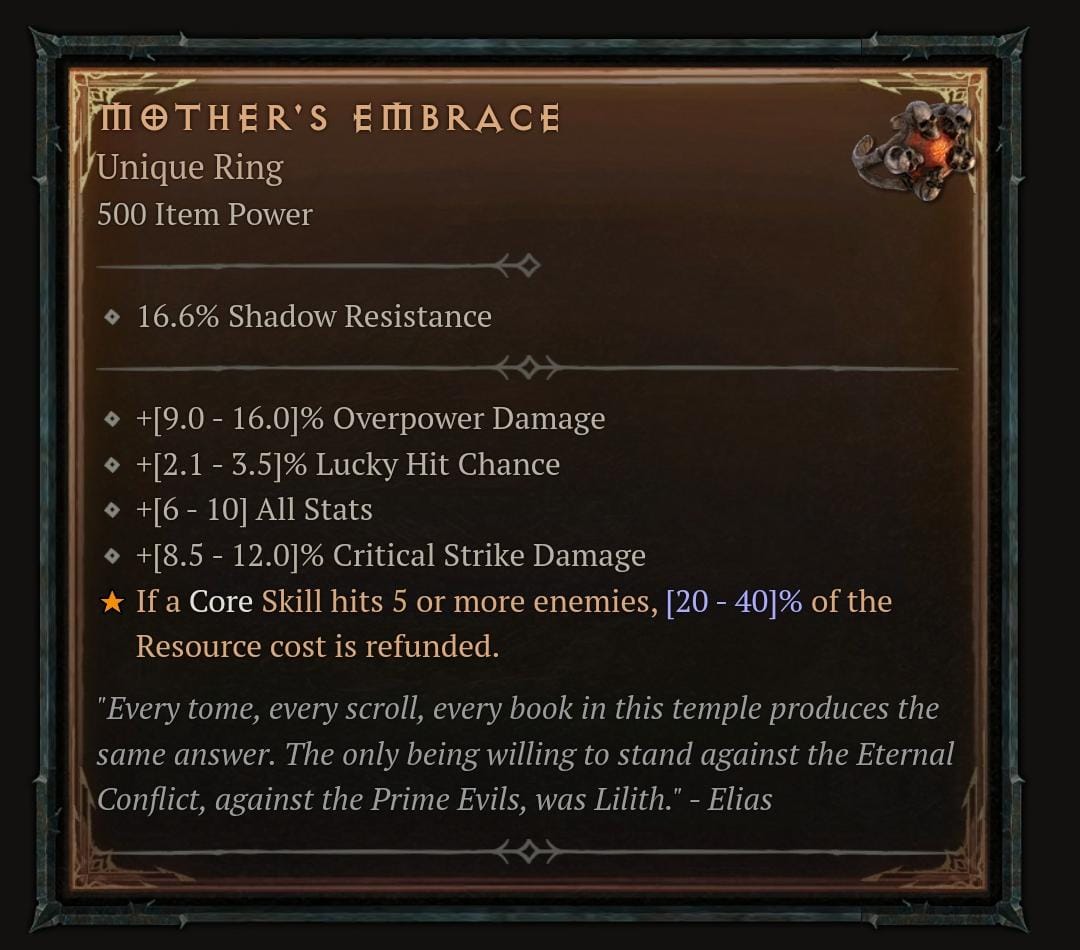 D4 mother's embrace ring