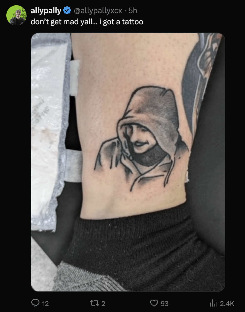 Luigi mangione tattoo