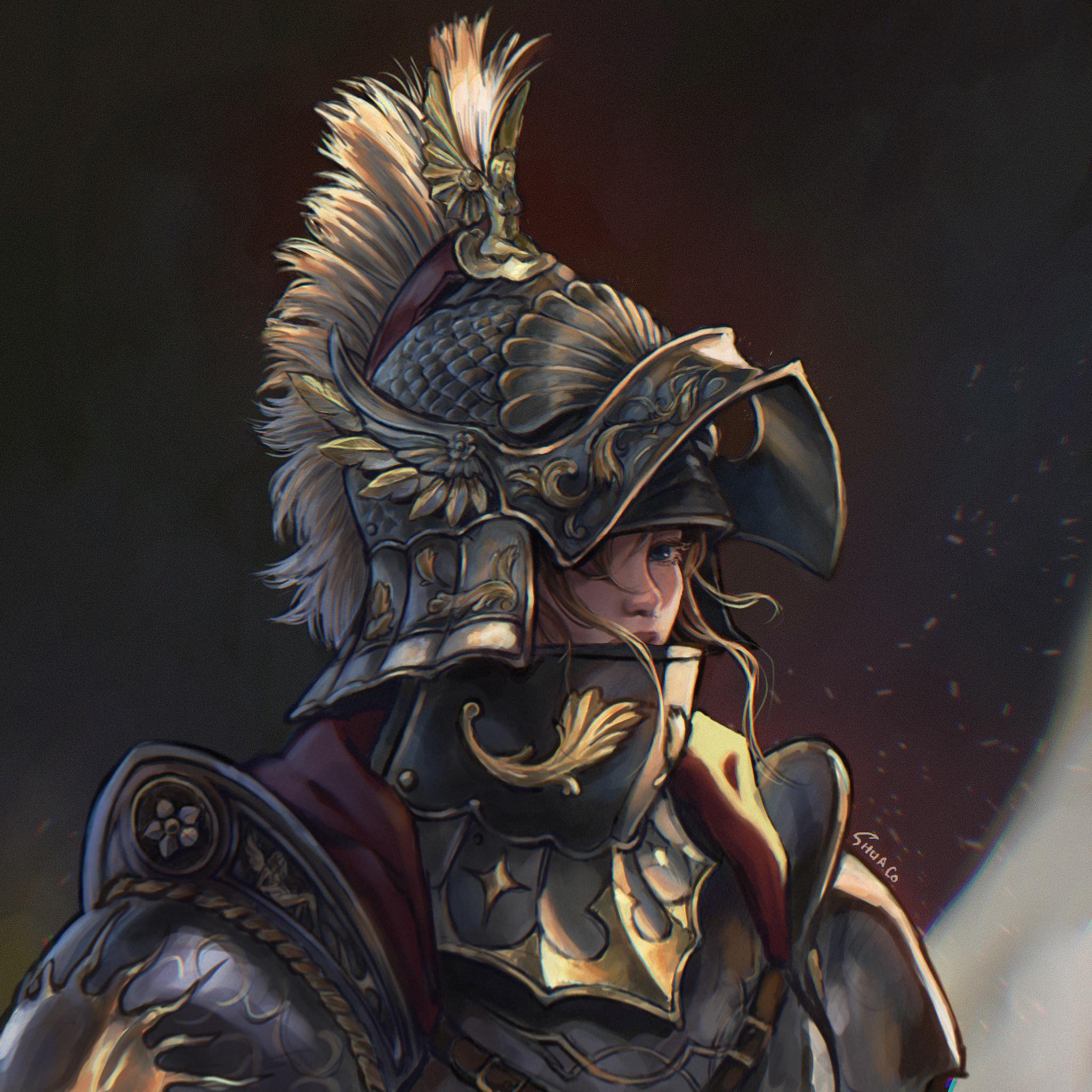 Female knight helmet