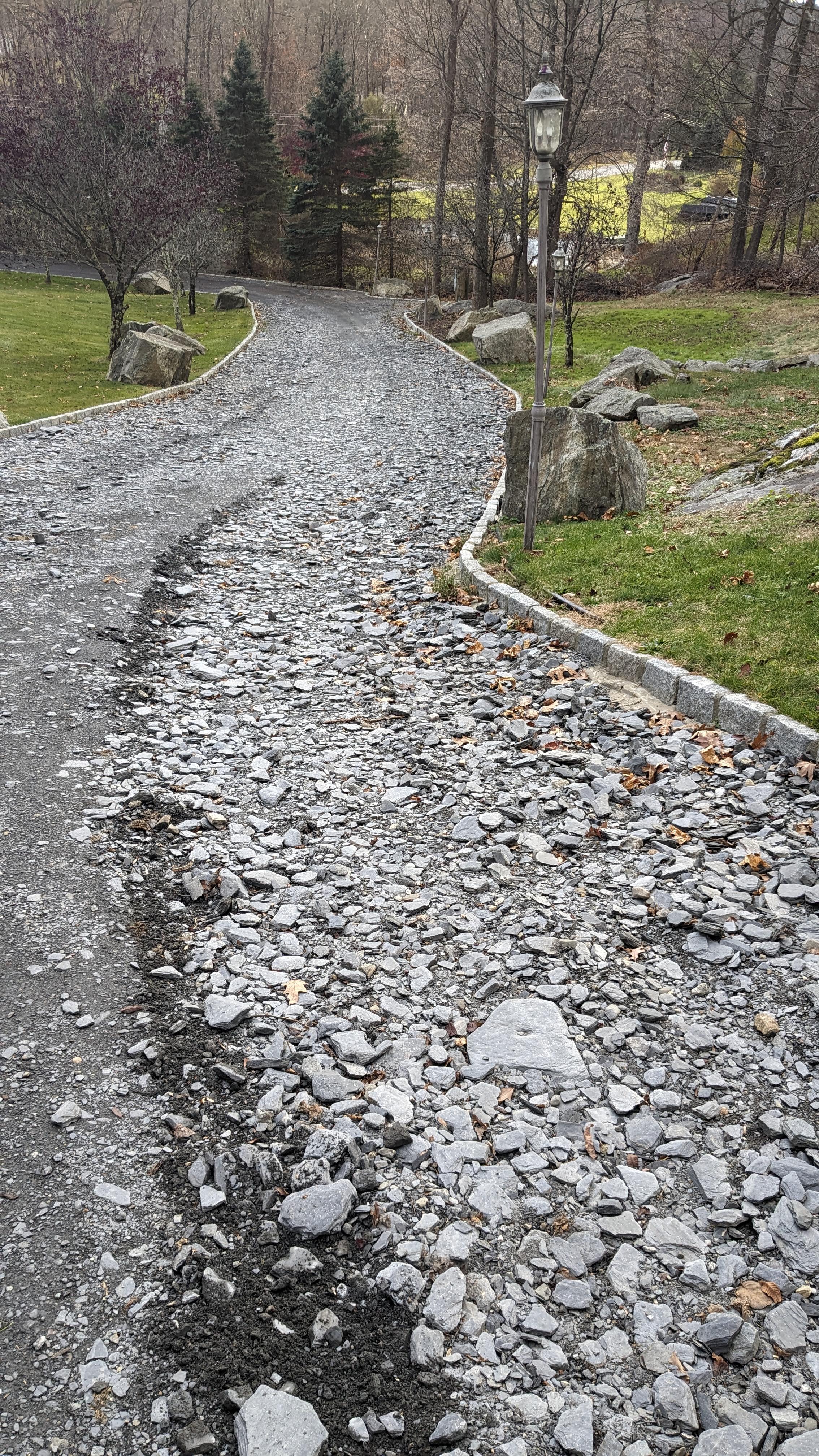 Shale driveway