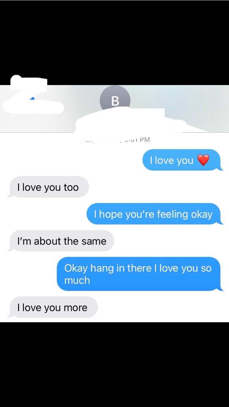 Fake i love you text message png