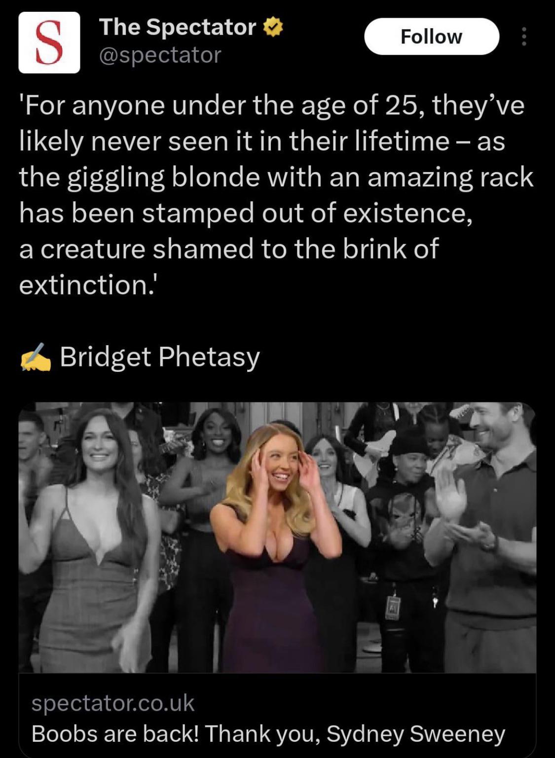 it's never a bad time to appreciate sydney sweeney's boobs - check out these gifs!