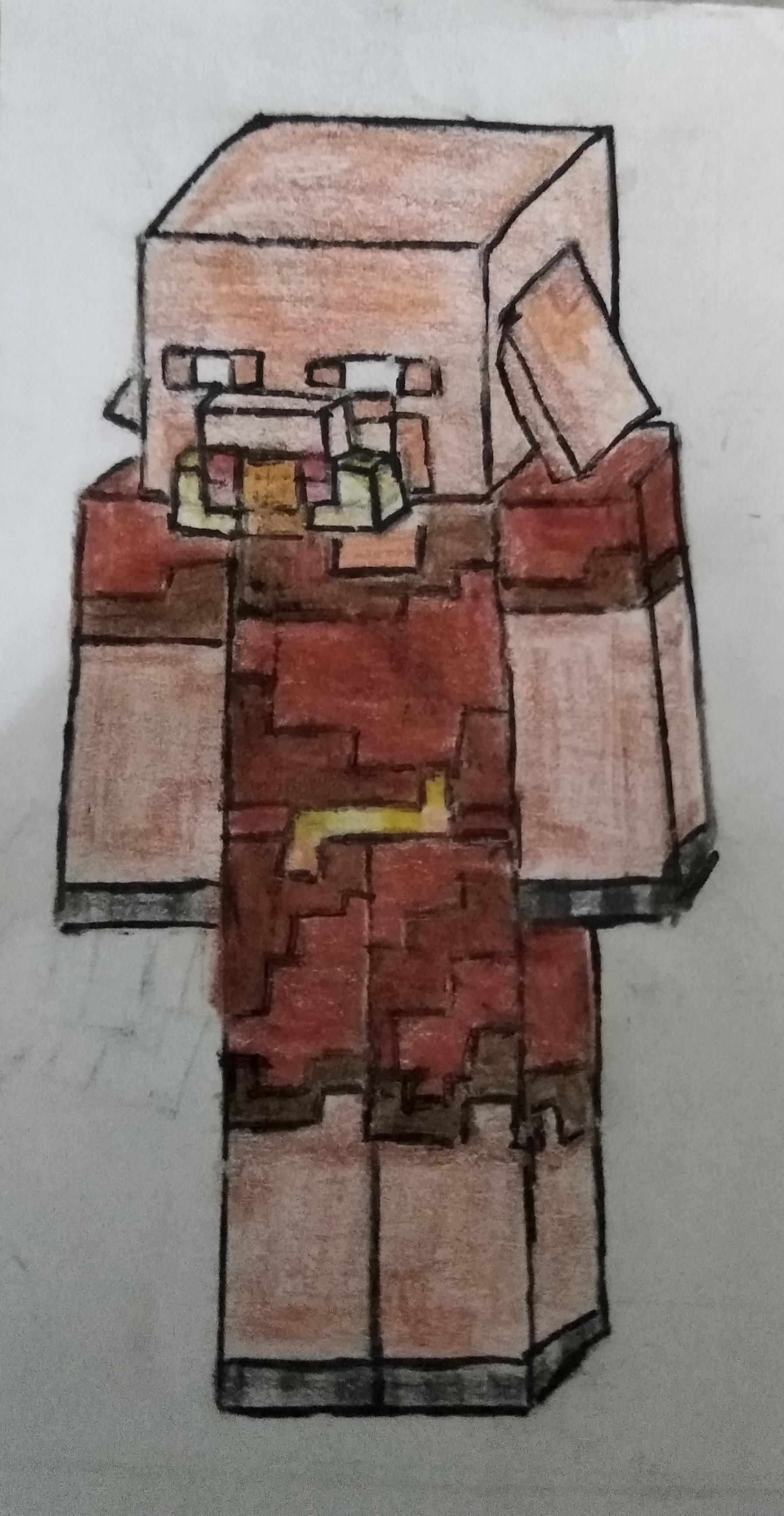 I Tried To Draw The Piglin Minecraft