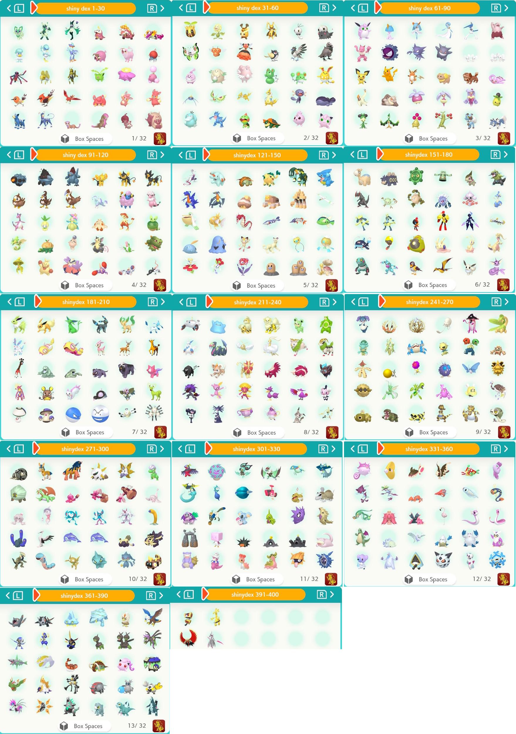 Pokédex paldea shiny