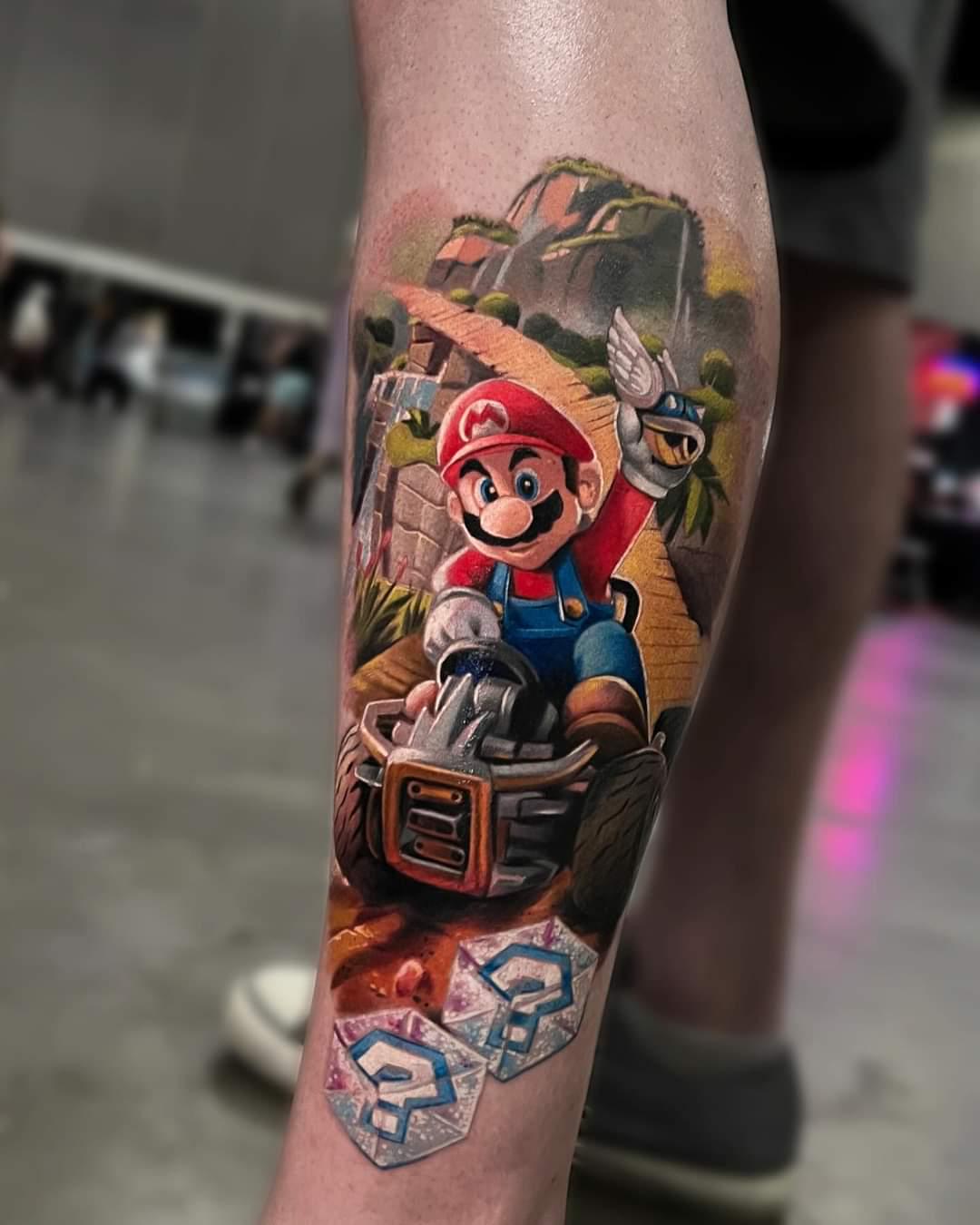 Mario Bros, tattoo art by ©️ Aleksandr Morozov. : rnerdtattoos