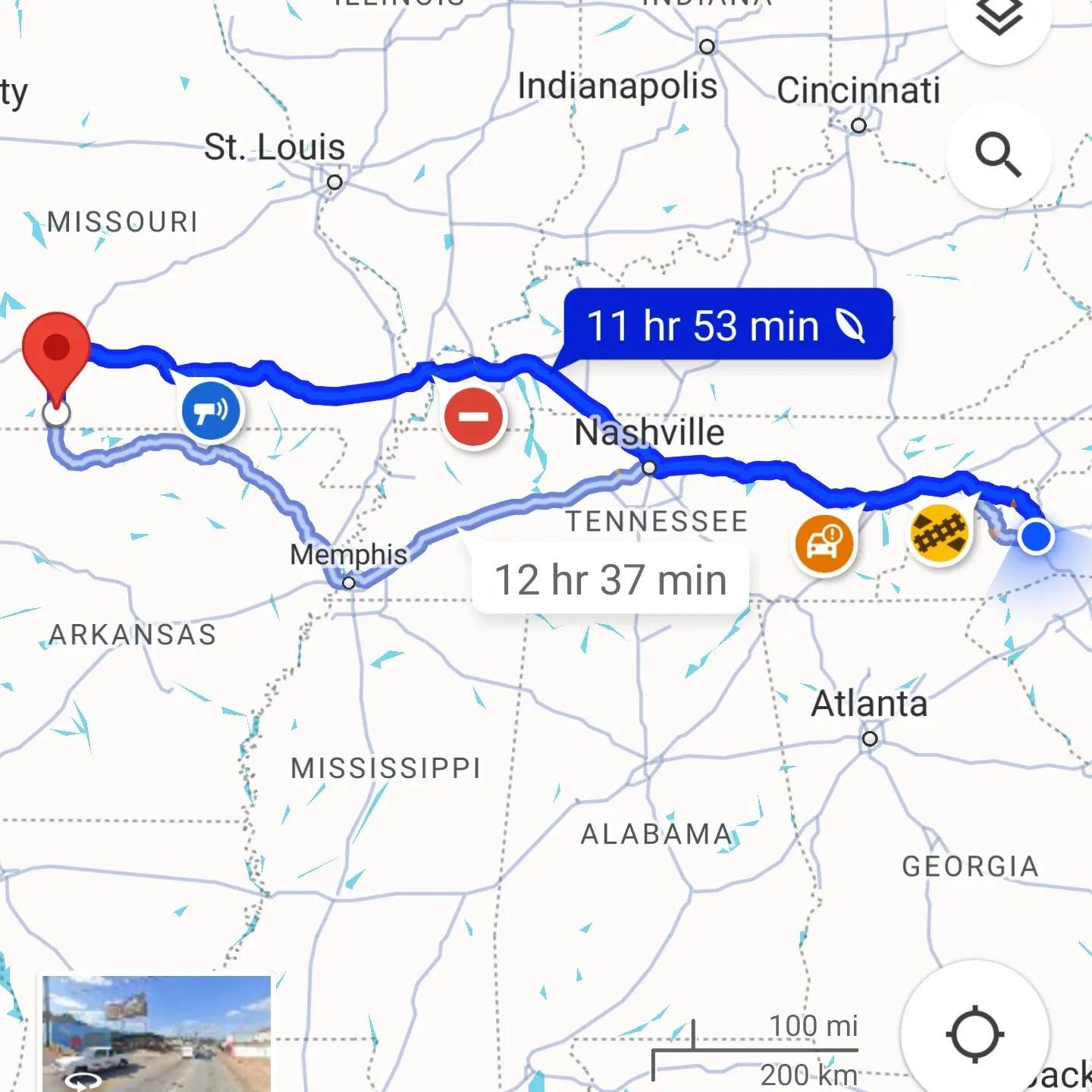how far is st louis to branson