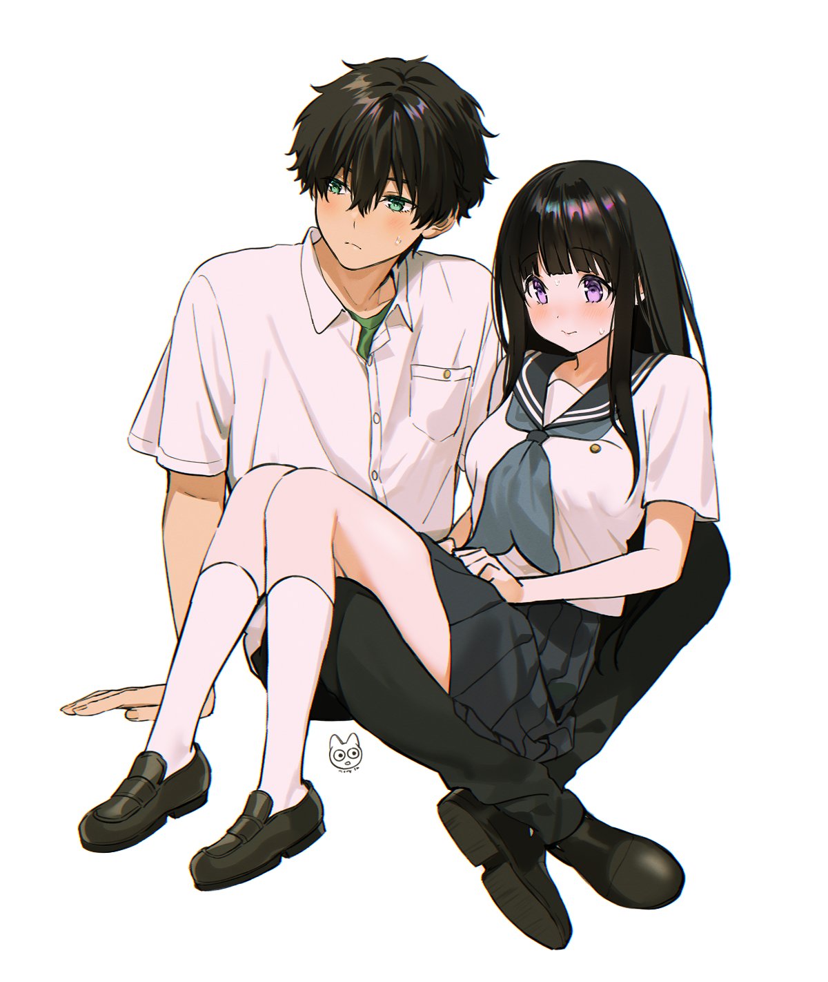 Sit on lap anime