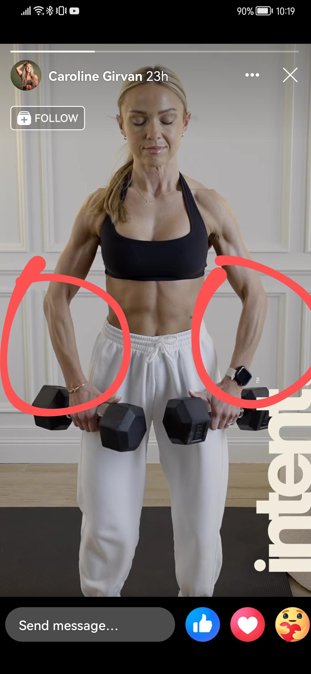 caroline putting weight