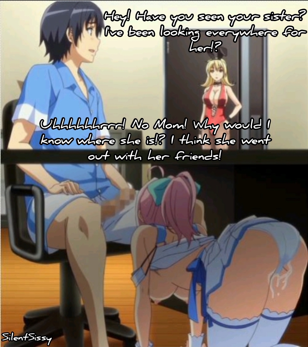 Hentai blowjob under desk