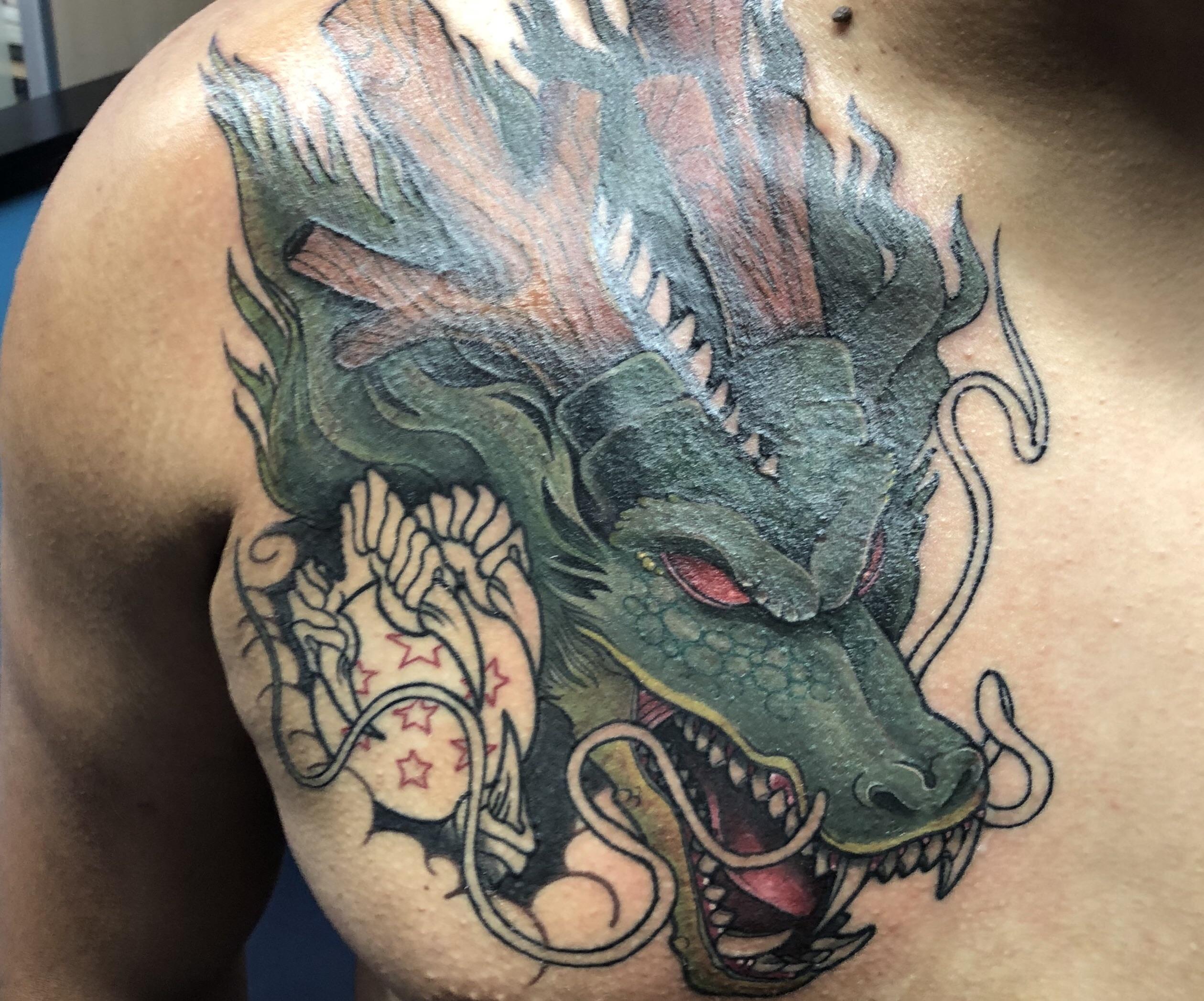 Progress Shot Of Shenron Done By Chris Sparks At Electric Rideo Tattoo Austin Texas : R/Dbz 2093_x_2519_jpg