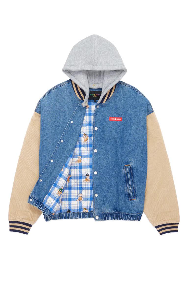 Teddy fresh denim bomber jacket