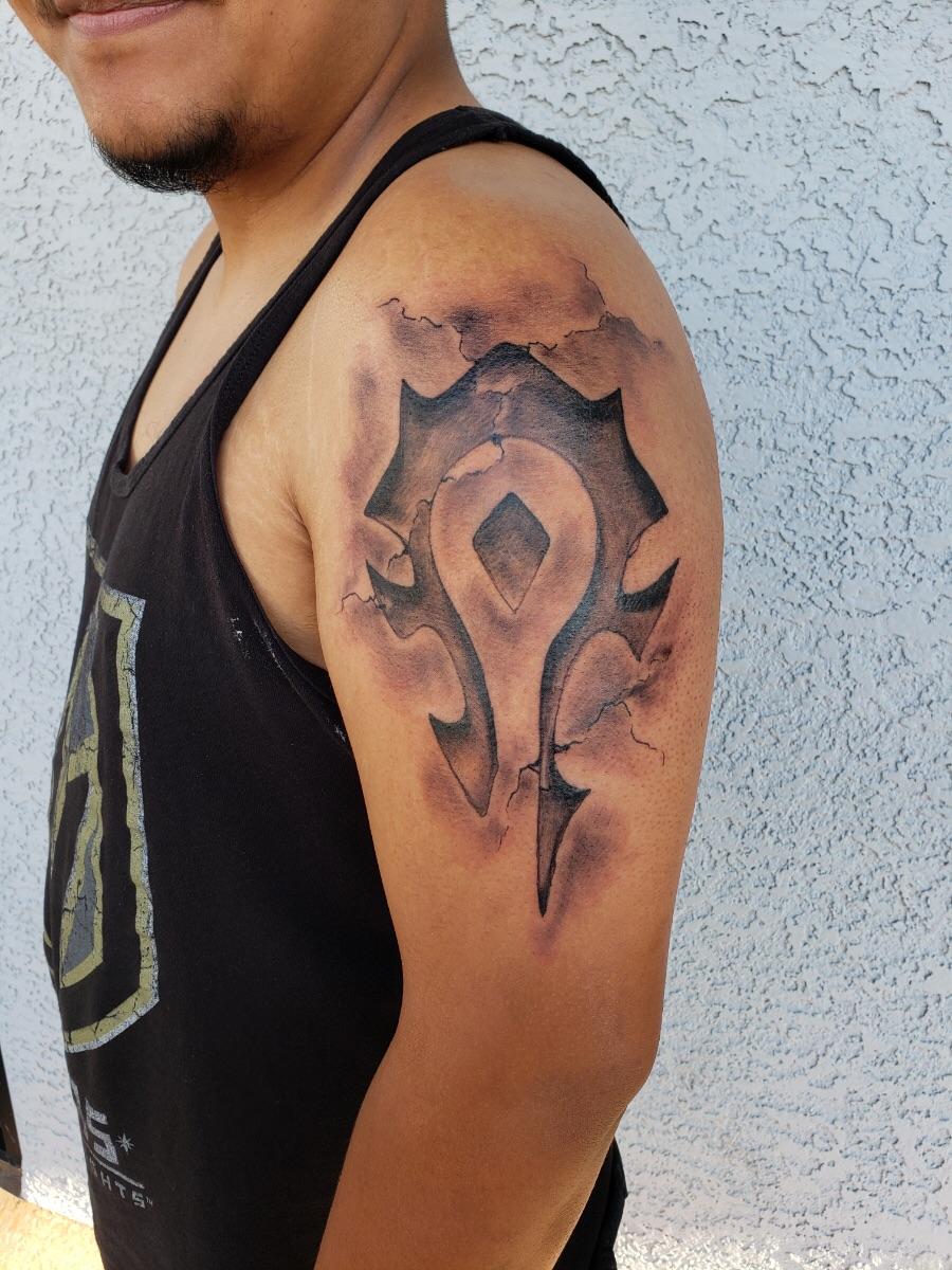 Hey Pals! I've Been Playing Wow Since I Was 13 (I'm 23). I Chose The Horde Symbol For My First Tattoo. I Love It. : R/Wow 1200_x_900_jpg