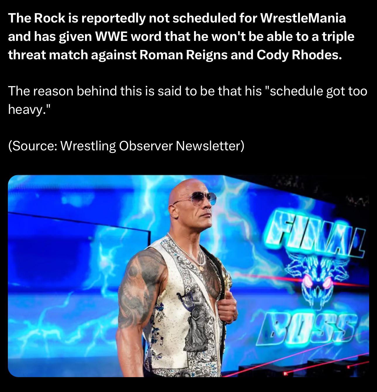 Does the rock own wwe