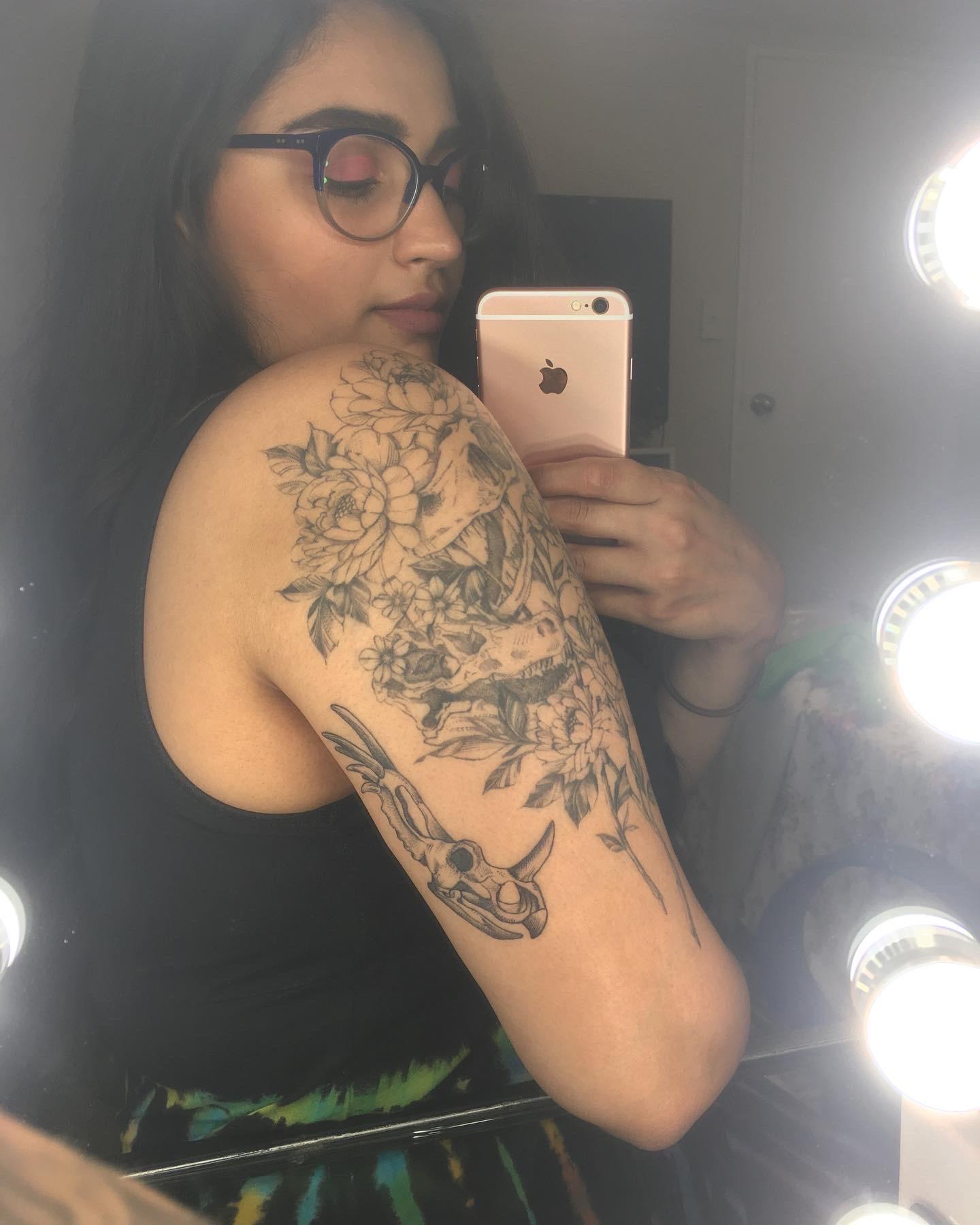 Added My Favourite Ceratopsian To My In-Progress Dino Skull Sleeve 🥰 (Seventh Day Studio, Auckland Nz) : R/Dinosaurtattoos 1800_x_1440_jpg