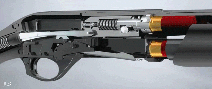 The Internal Mechanisms Of A Shotgun Gifs