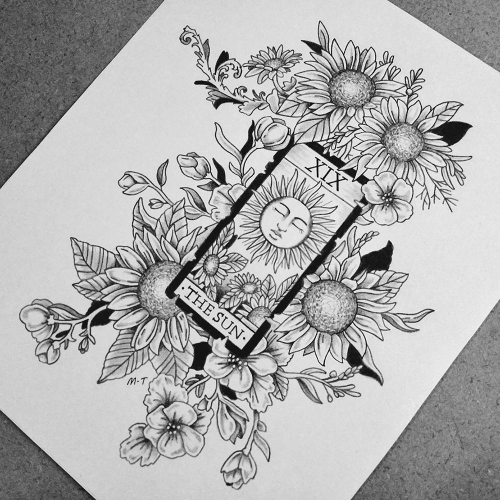 The Sun Tarot Card Half-Sleeve Tattoo Design : R/Electricbrainstem 1000_x_1000_jpg