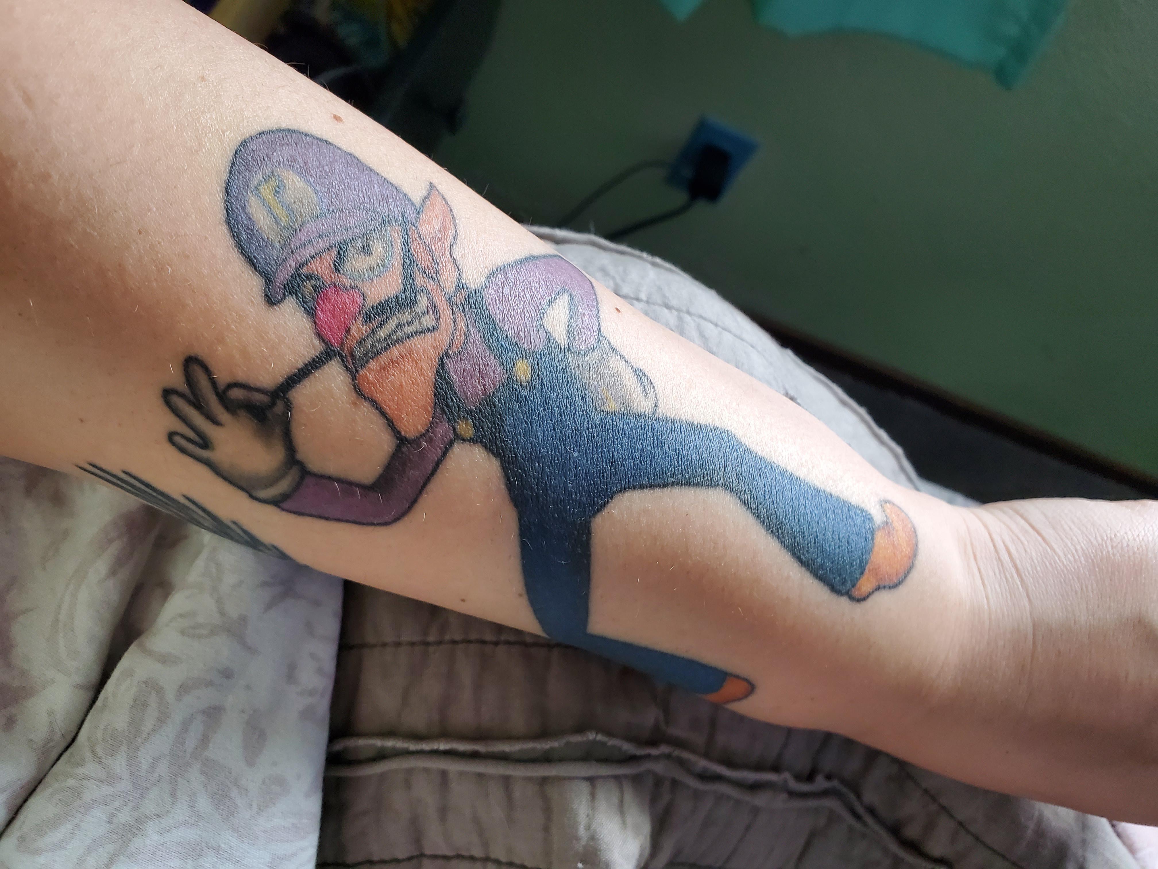 Just Found This Subreddit And I'm So Disappointed It Took Me This Long. Here's My Waluigi Tattoo : R/Waluigi 3024_x_4032_jpg