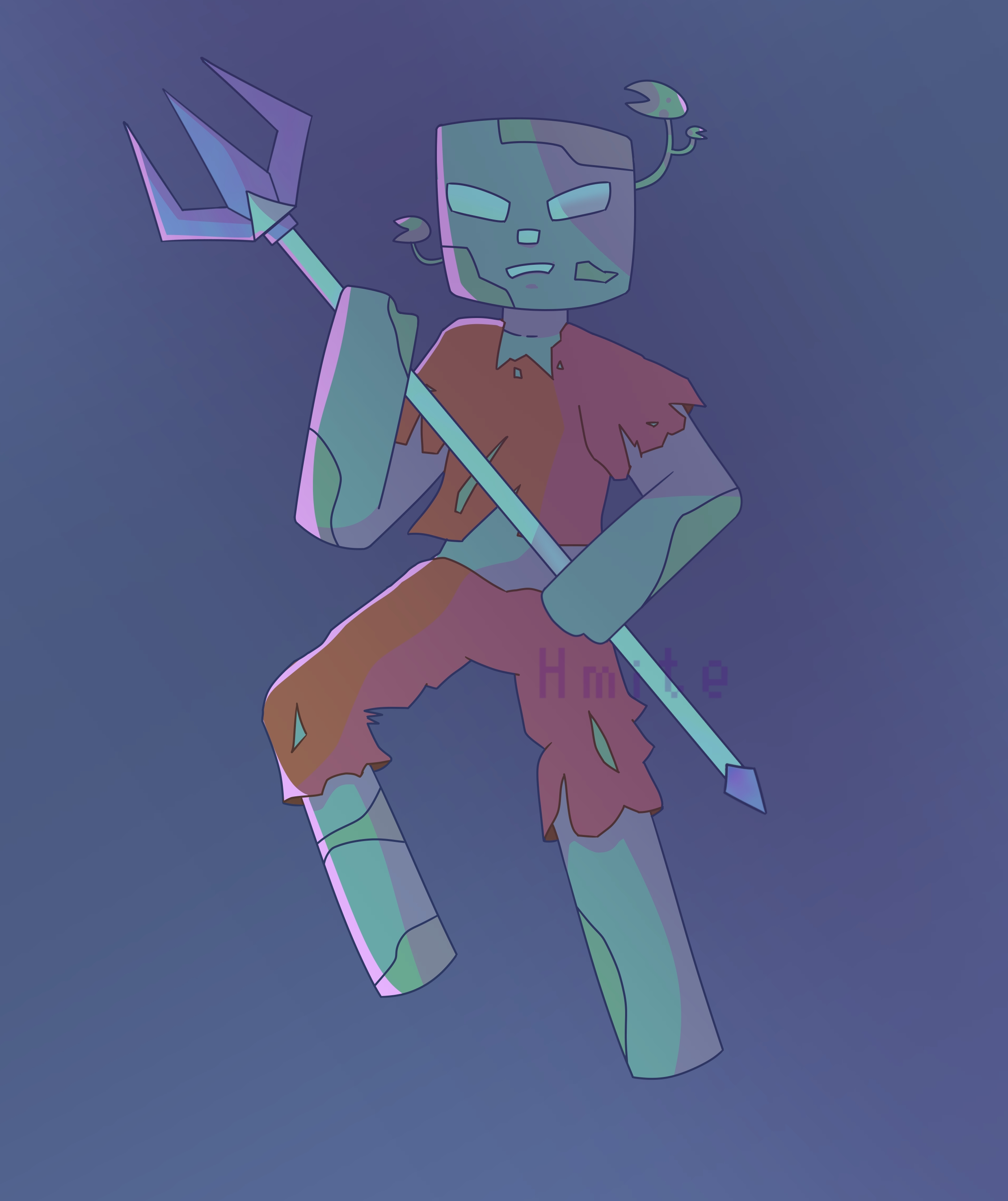 Art Drowned Art By Me Minecraft