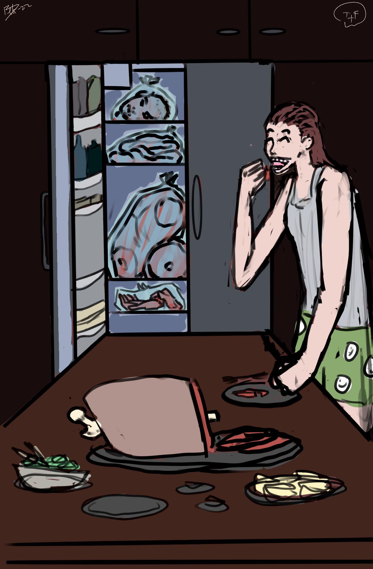 Guro porn comic cannibalism