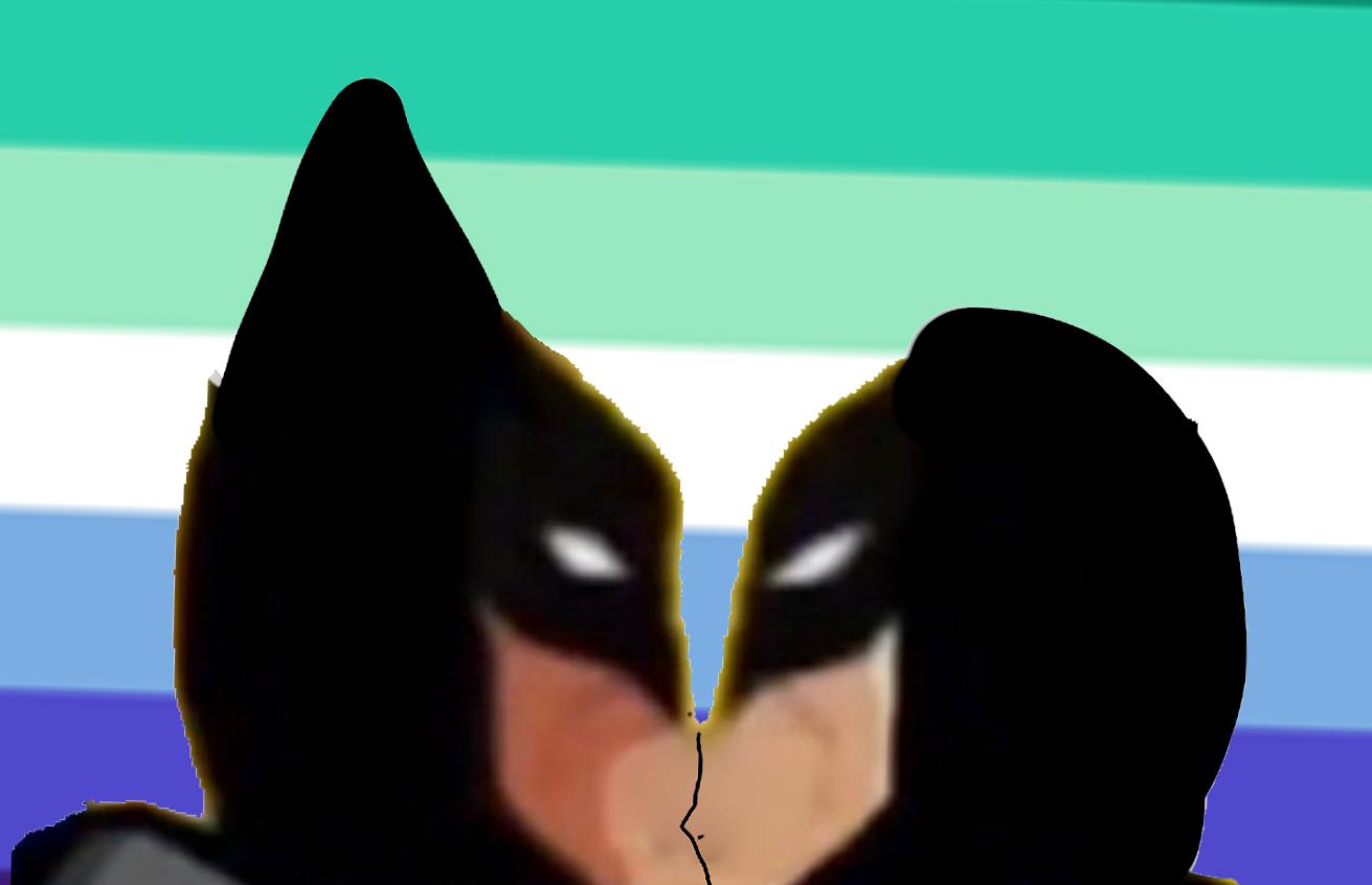 Wolverine is 2 batmans kissing