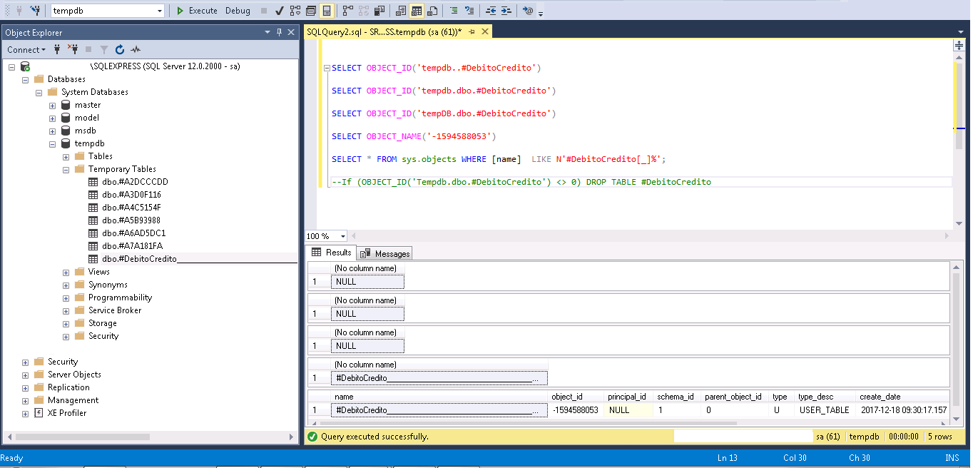 OBJECT_ID() fails to get object id in SQL Server 2014 - Stack Overflow