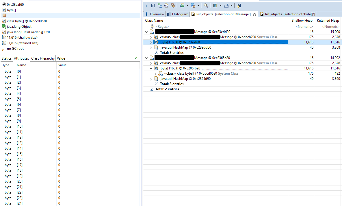 java - Get byte array data from openj9 heap hump - Stack Overflow