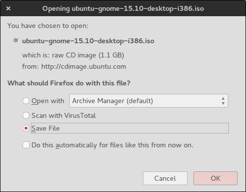 Gnome How To Make Firefox Download To Downloads Folder Even When Open With Xxx Is Selected Ask Ubuntu
