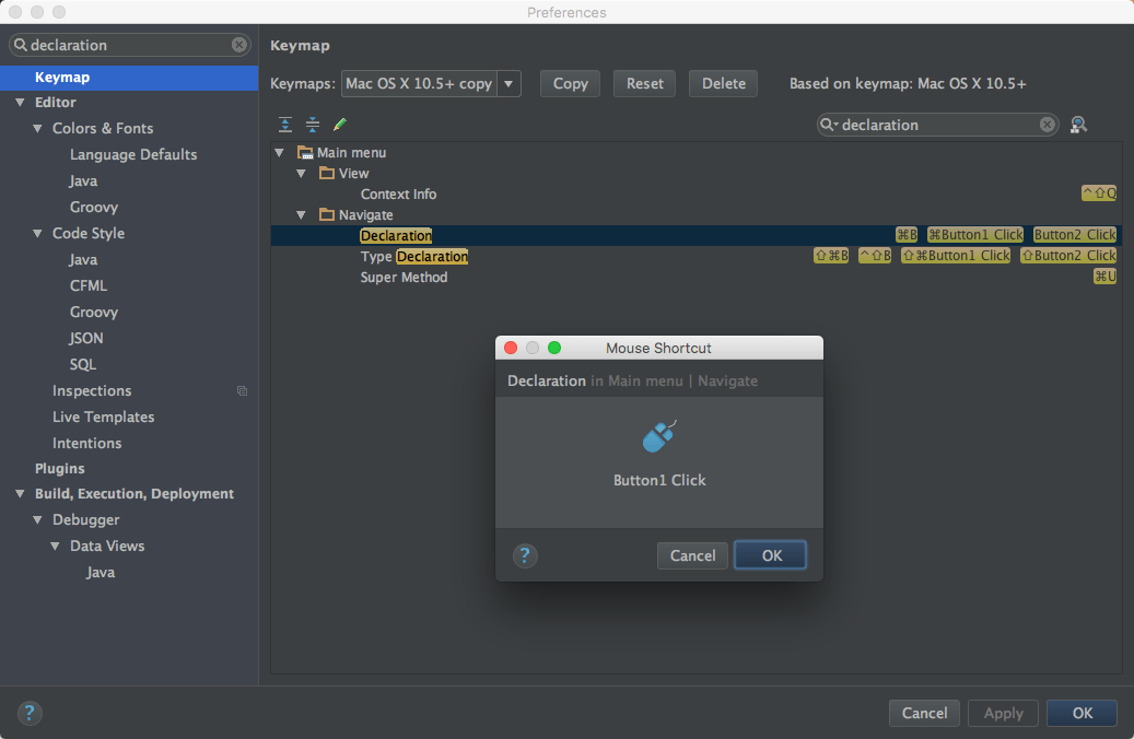 Intellij Issues Under Mac Os X Using Keyboard Modifiers And Clicking Stack Overflow