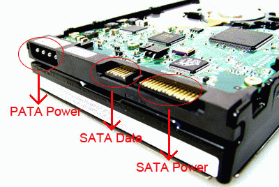 what is a PATA power port doing on my 3.5" desktop SATA HDD? - Super User