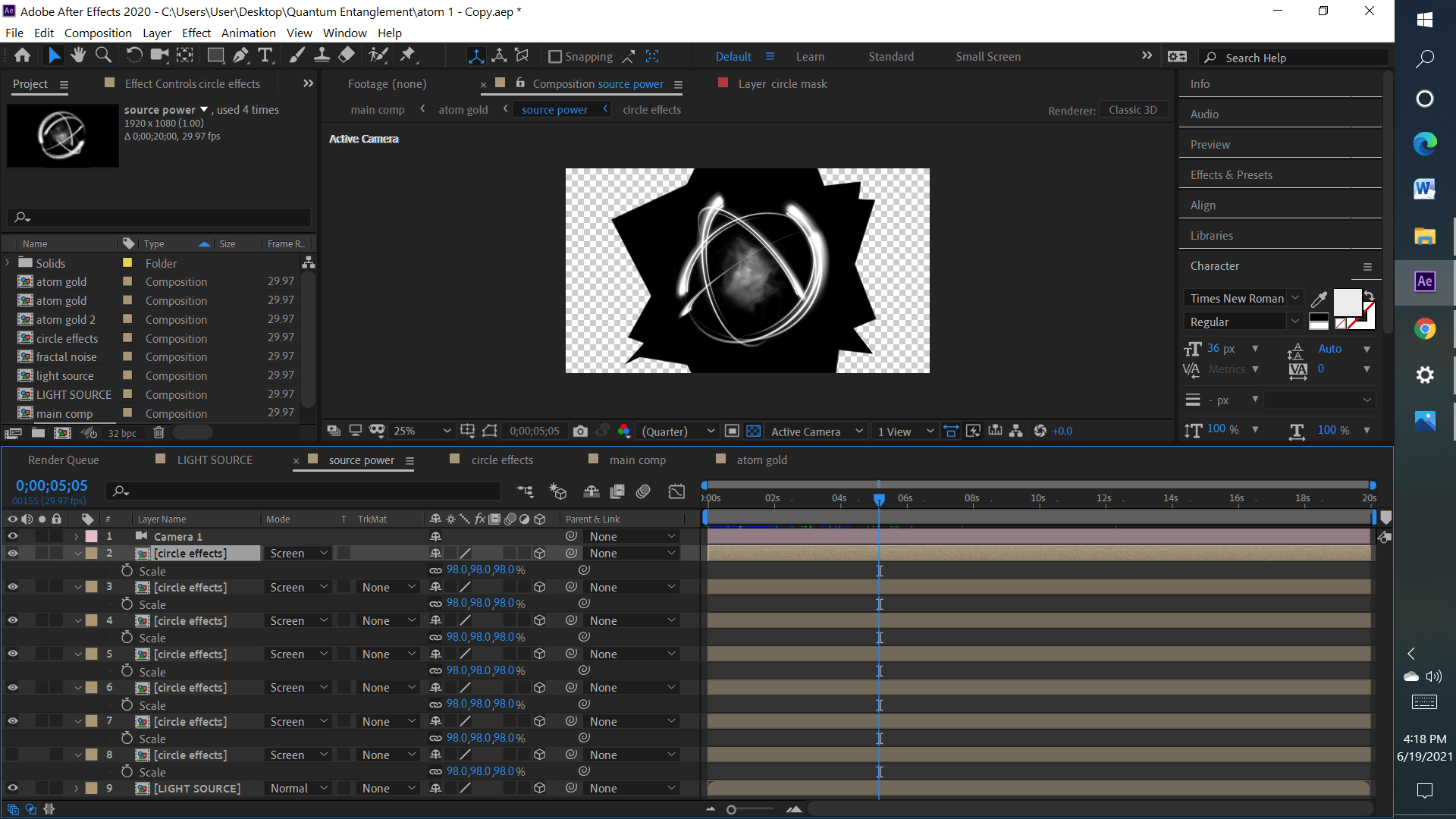 How To Make Transparent A Solid Background In After Effects The Solid Is Black And Toggling To Transparent View Does Not Work Graphic Design Stack Exchange