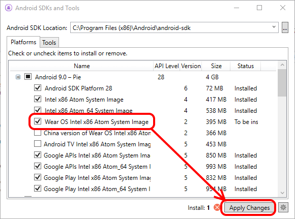 Why Does Installing Wear Os Intel X86 Atom System Image V2 Fail Stack Overflow