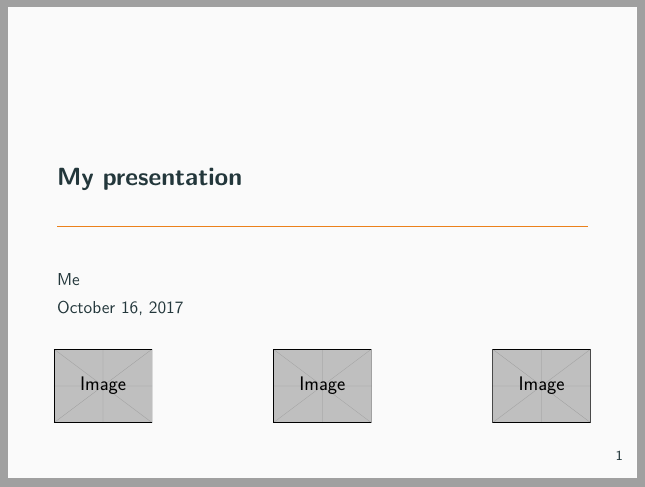 Logo On The Bottom Of Title Page Beamer Metropolis Theme Tex Latex Stack Exchange