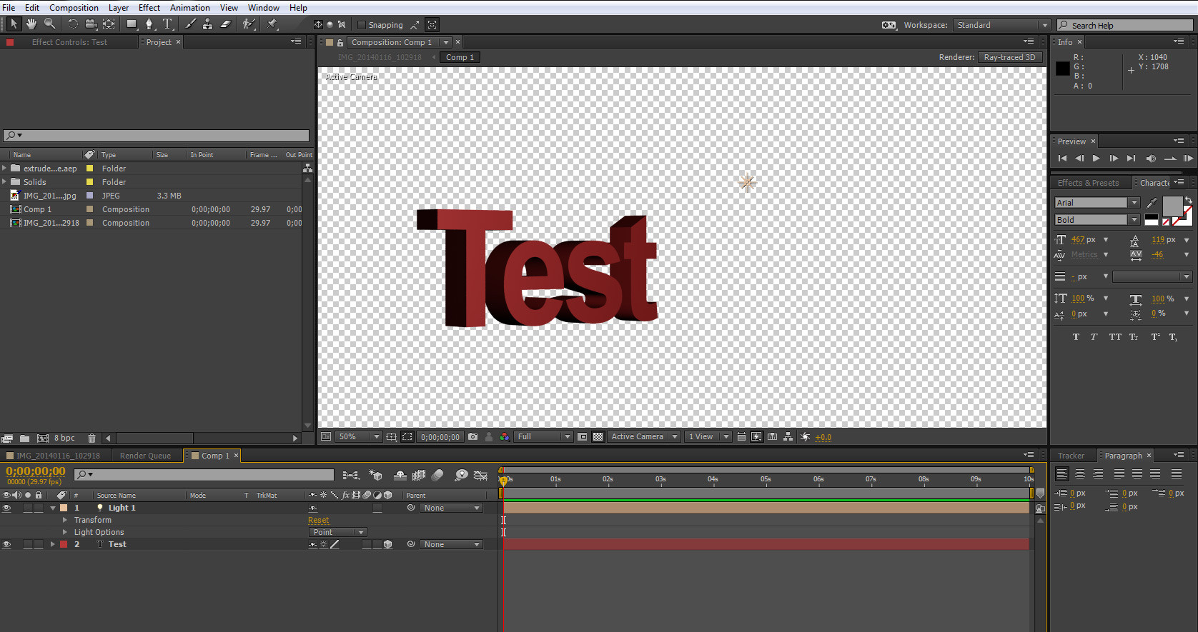 Is There A Way To Do Both Extruded Text And Layer Modes Natively In After Effects Video Production Stack Exchange