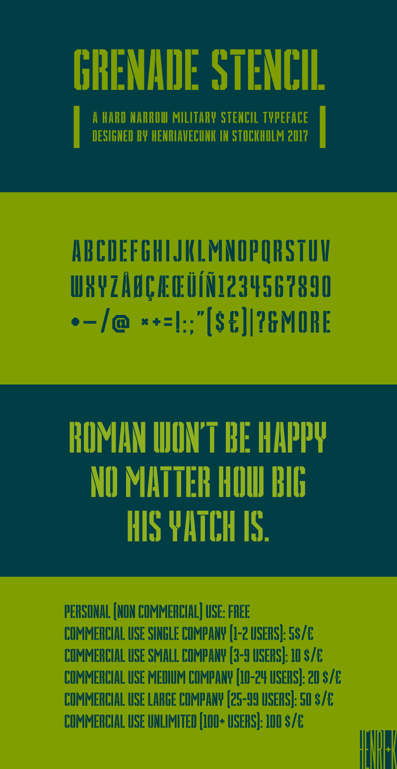 Grenade Stencil Font - Download Free Font 1347_x_696_png