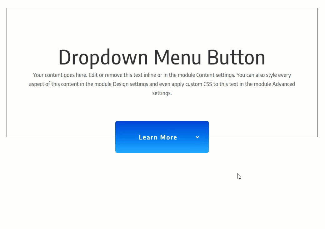 Cara membuat tombol menu drop-down menggunakan modul menu full-lebar Divi