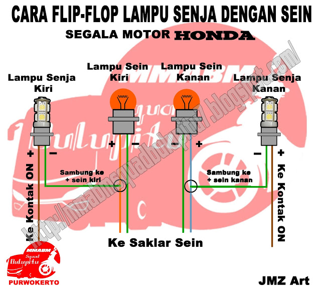 Cara Membuat Lampu Sein Dan Lampu Senja Berkedip Bergantian Aka Flip Flop »  BMSPEED7.COM