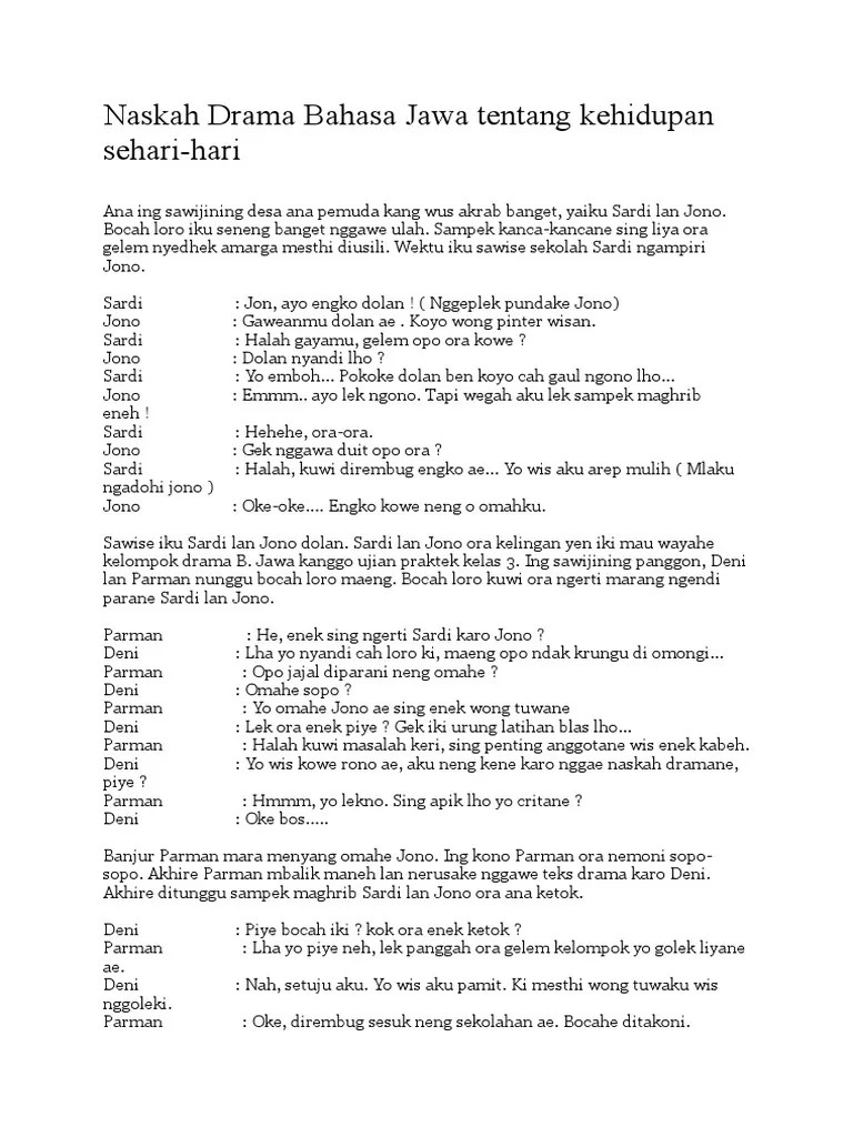 Yuk Bahas 12+ Pacelathon Bahasa Jawa 2 Orang [Terlengkap] - Contoh Soal by  Ningrum