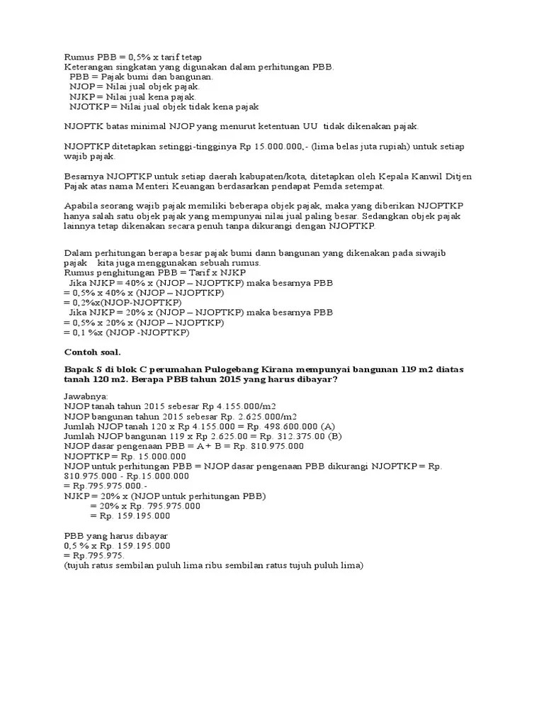 Contoh Soal Pbb Beserta Jawaban