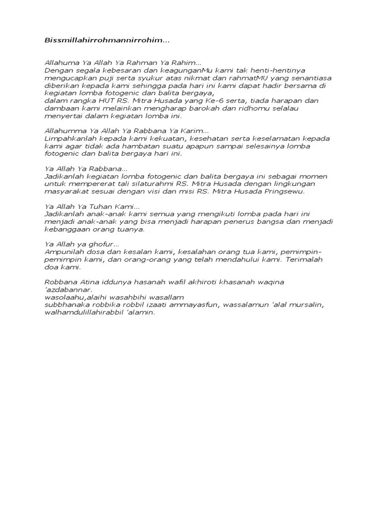 Doa Penutup Acara Formal - Revisi Id