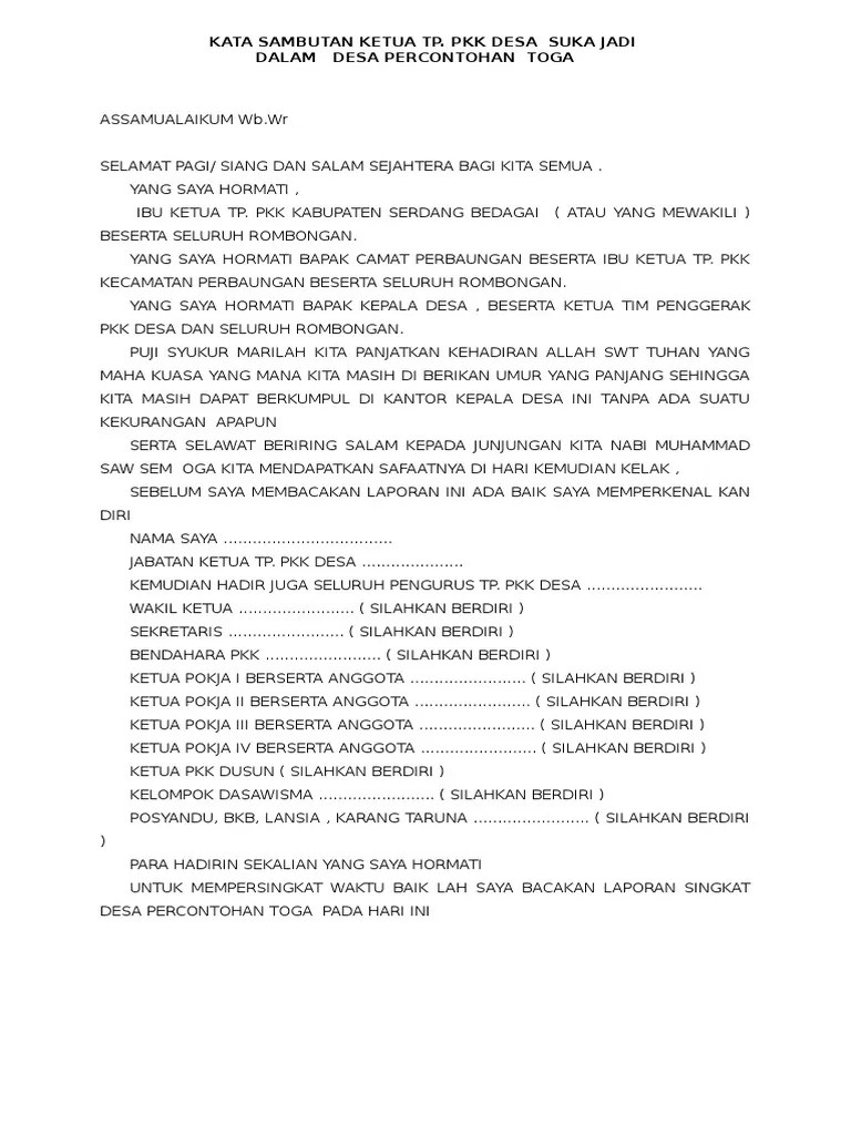 Sambutan Ketua Karang Taruna Singkat – Beinyu.com