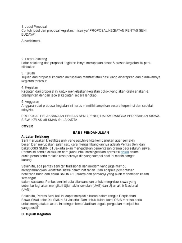 Contoh Proposal Pameran Seni Rupa Di Sekolah Lengkap – Beinyu.com