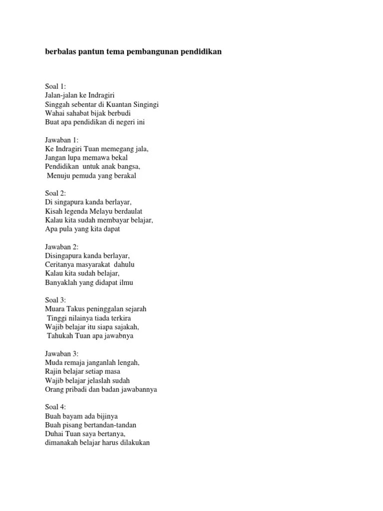 Berbalas Pantun Teka Teki Dan Jawabannya – Python