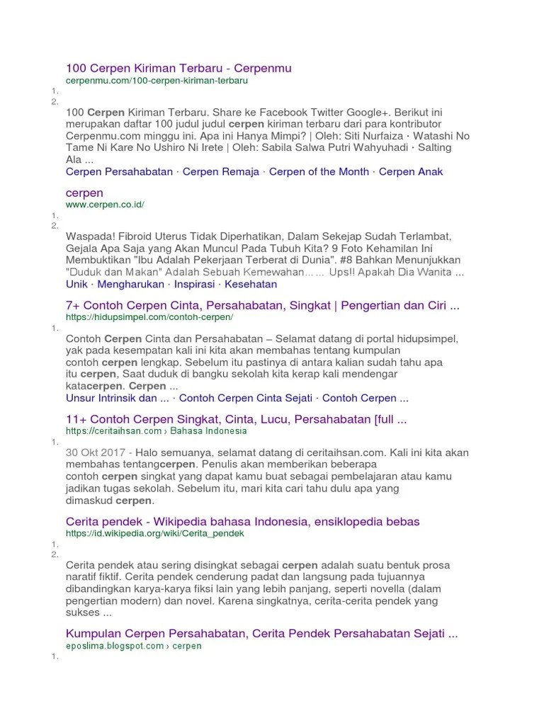 Cerpen Pengalaman Pribadi Yang Lucu – Beinyu.com