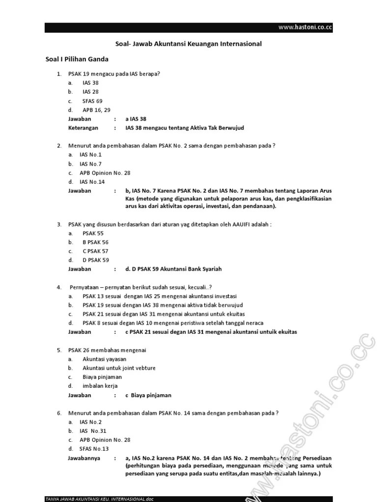 Contoh Soal Akuntansi Keuangan Syariah Beserta Jawabannya - Revisi Id
