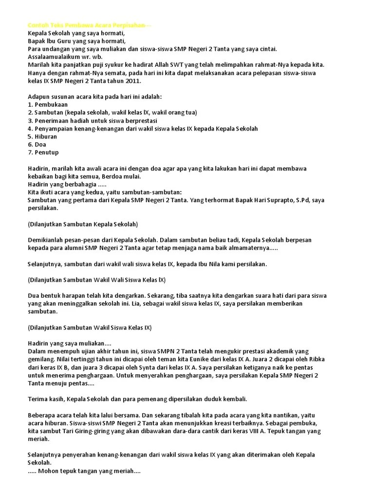 Contoh Teks Pidato Perpisahan Kelas 9 // Kumpulan Contoh Terbaru