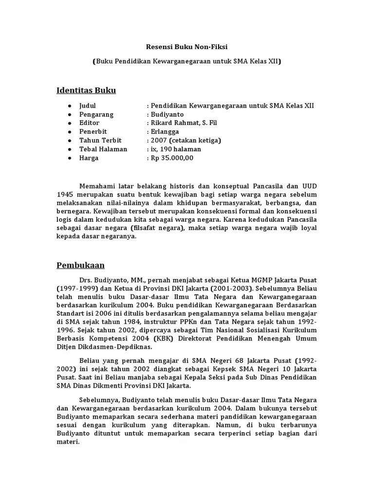 Cerpen Beserta Resensinya