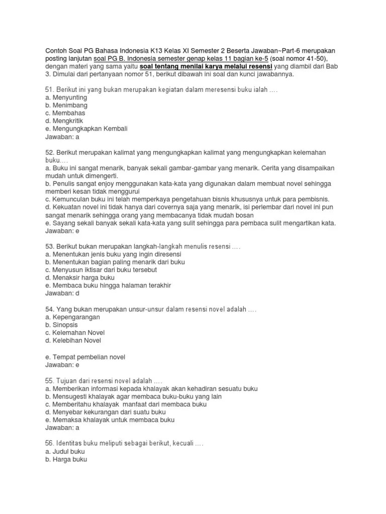Kunci Jawaban Bahasa Indonesia Tentang Resensi - Download Kunci Jawaban  Bahasa Indonesia Tentang Resensi Free
