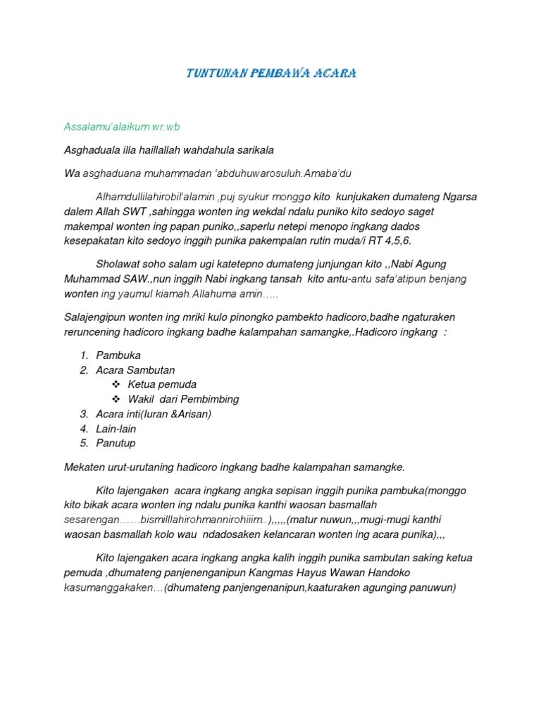 Kumpulan Contoh Susunan Acara Arisan - Kumpulan Contoh Teks MC